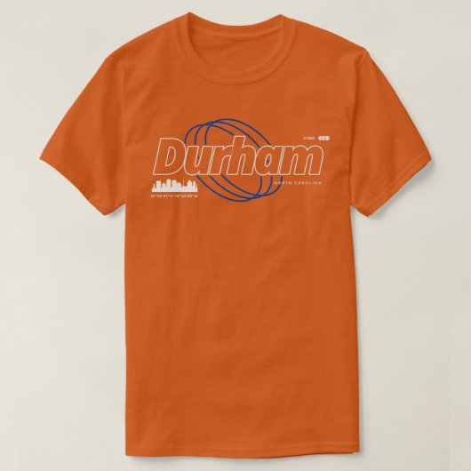 Durham North olina Skyline Splash T-Shirt (Design vorne)