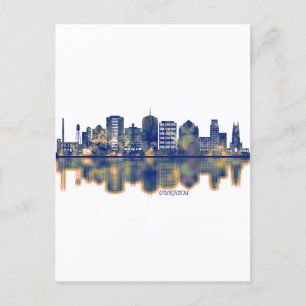 Durham Skyline Feiertagspostkarte