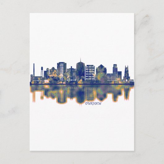 Durham Skyline Feiertagspostkarte (Vorderseite)