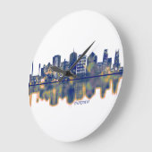 Durham Skyline Große Wanduhr (Winkel)