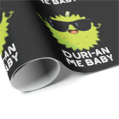 Duri-an-Me Baby Funny Durian Frucht Pun Dark BG Geschenkpapier (Rolleneckpunkt)