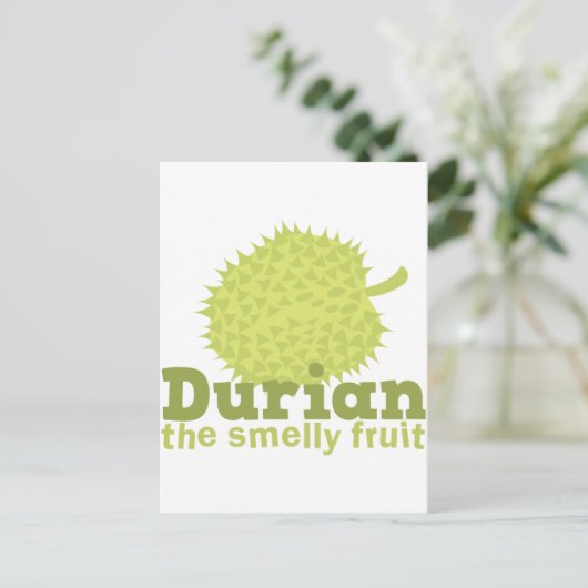 Durian die melodische Frucht Postkarte (Stehend Vorderseite)