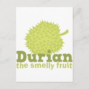 Durian die melodische Frucht Postkarte
