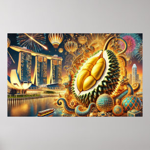 Durian Extravaganza Marina Bay Sands - Singapur Poster