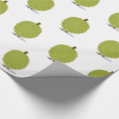 Durian-Frucht-Cartoon-Charaktere Geschenkpapier (Ecke)