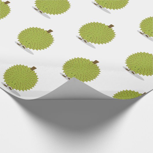 Durian-Frucht-Cartoon-Charaktere Geschenkpapier (Ecke)