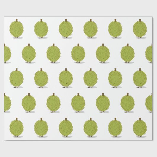 Durian-Frucht-Cartoon-Charaktere Geschenkpapier (Flach)
