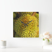 Durian Fruit Quadratische Wanduhr (Zuhause)