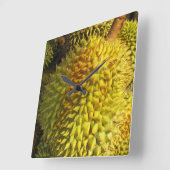 Durian Fruit Quadratische Wanduhr (Winkel)