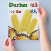 Durian Ice Bar Tropical Fruit Popsicle Flyer (Hand)