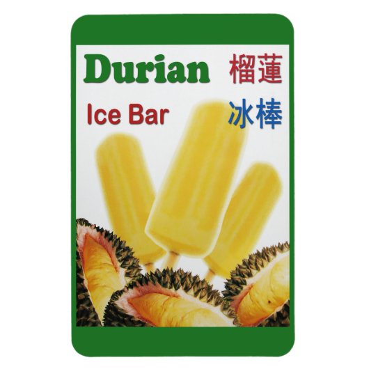 Durian Ice Bar Tropical Fruit Popsicle Magnet (Vertikal)