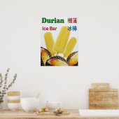 Durian Ice Bar Tropical Fruit Popsicle Poster (Küche)