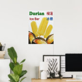 Durian Ice Bar Tropical Fruit Popsicle Poster (Heimbüro)