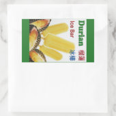 Durian Ice Bar Tropical Fruit Popsicle Rechteckiger Aufkleber (Tasche)