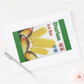 Durian Ice Bar Tropical Fruit Popsicle Rechteckiger Aufkleber (Umschlag)