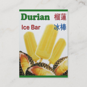 Durian Ice Bar Tropical Fruit Popsicle Visitenkarte