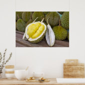 Durian King of Fruits in Singapur City Poster (Küche)
