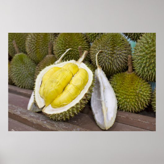Durian King of Fruits in Singapur City Poster (Vorne)