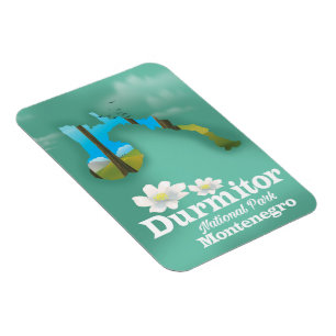 Durmitor-Nationalpark, Montenegro Karte Magnet