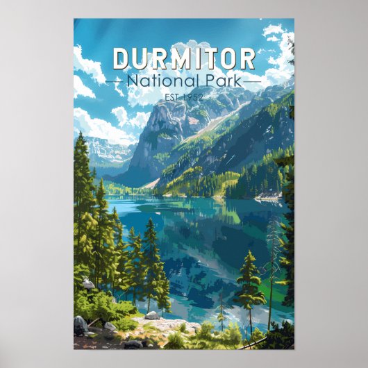 Durmitor Nationalpark Montenegro Reise Kunst Poster (Vorne)