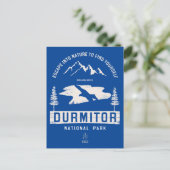 Durmitor Nationalpark Montenegro White Design Postkarte (Stehend Vorderseite)