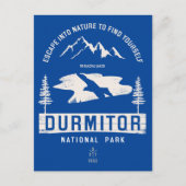 Durmitor Nationalpark Montenegro White Design Postkarte (Vorderseite)