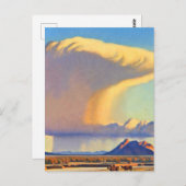 "Dürre und Downpour" von Maynard Dixon Postkarte (Vorne/Hinten)