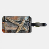 Dürre und Kräftekreuz Gepäckanhänger (Rückseite horizontal)