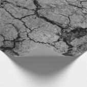 Dürredürre aus grauem Dreck Geschenkpapier (Ecke)