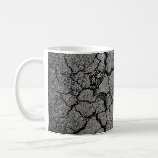 Dürredürre aus grauem Dreck Kaffeetasse (Links)
