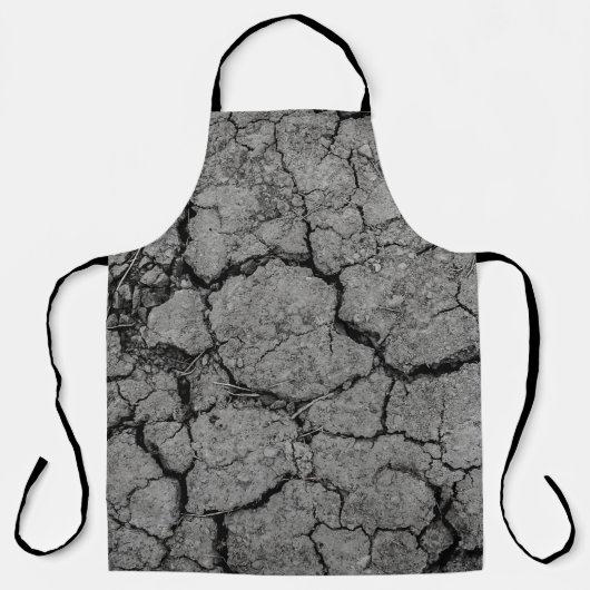 Dürredürre aus grauem Dreck Schürze (Vorderseite)