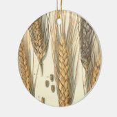 Dürreresistente Pflanze von Weizen, Vintage Landwi Keramikornament (Links)