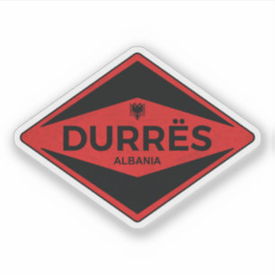 Durrës Albanien Vintag Aufkleber