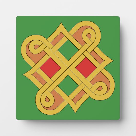 Durrow Knotwork 2016 Red and Green Fotoplatte (Vorderseite)
