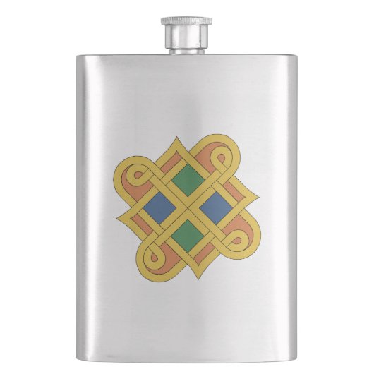 Durrow Knüpfarbeit 2016 Flachmann (Vorderseite)