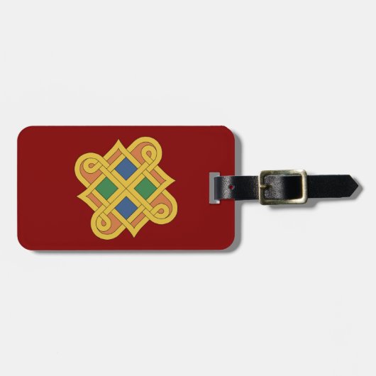 Durrow Knüpfarbeit 2016 Gepäckanhänger (Vorderseite horizontal)