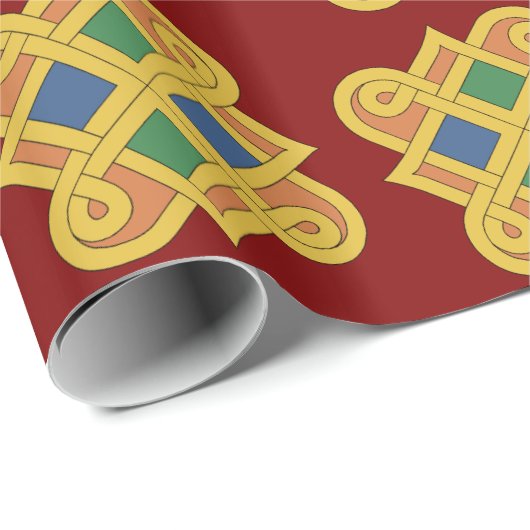 Durrow Knüpfarbeit 2016 Geschenkpapier (Rolleneckpunkt)