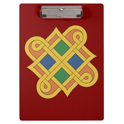 Durrow Knüpfarbeit 2016 Klemmbrett (Vorderseite)