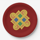 Durrow Knüpfarbeit 2016 Pappteller (Vorderseite)