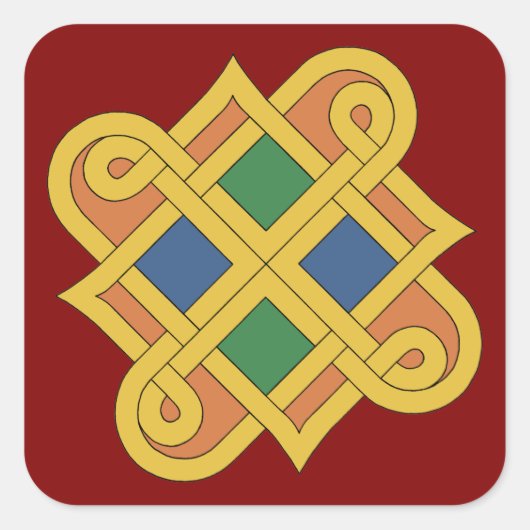 Durrow Knüpfarbeit 2016 Quadratischer Aufkleber (Vorderseite)