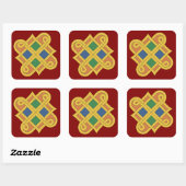 Durrow Knüpfarbeit 2016 Quadratischer Aufkleber (Blatt)
