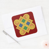 Durrow Knüpfarbeit 2016 Quadratischer Aufkleber (Umschlag)