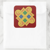 Durrow Knüpfarbeit 2016 Quadratischer Aufkleber (Tasche)