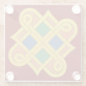 Durrow Knüpfarbeit 2016 Untersetzer aus Glas (Rückseite)