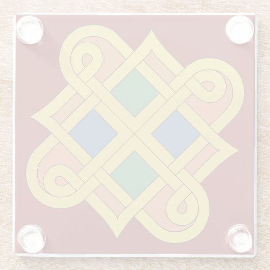 Durrow Knüpfarbeit 2016 Untersetzer aus Glas (Rückseite)