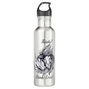 Durst? Trink Liebe! Thermosbecher Edelstahlflasche