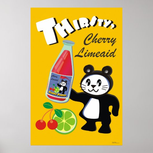 Durstig? Happy Pandy Cherry Limeaid Poster (Vorne)