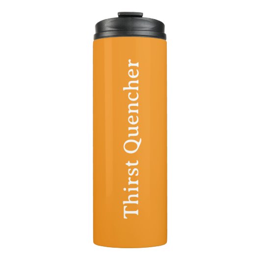 Durstlöscher Orange Thermosbecher (Vorderseite)