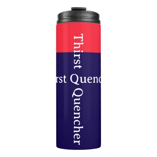 Durstlöscher Rot Blau Thermosbecher (Vorderseite)