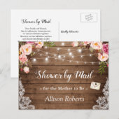 Dusch-Blumen-Lace-Lichterkette per Post Postkarte (Vorne/Hinten)